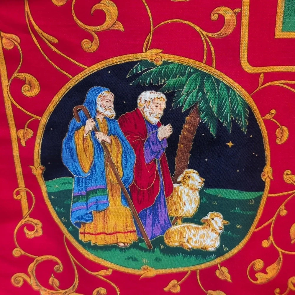 Christmas Door Wall Hanging Nativity Scene Pictures Cloth